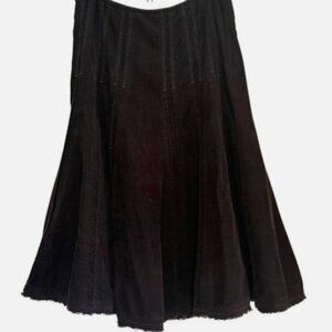 CAbi Brown Corduroy Frayed Hem Skirt - Size 4
